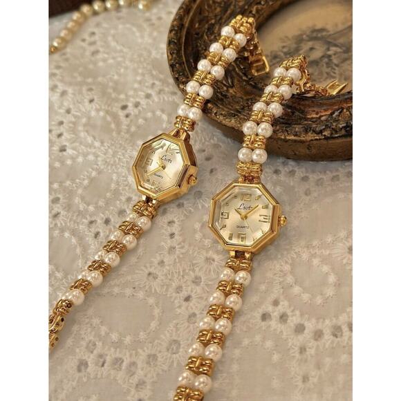 Gold French Vintage Style Unique Dainty Women’s Wrist Watch Trendy Cute Gift main image 5